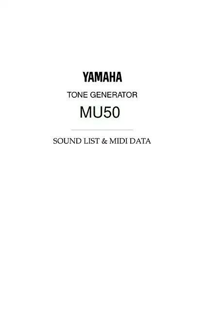 yamaha雅马哈MU50 VOICE LIST